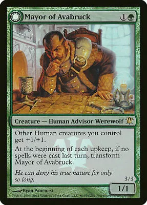 FOIL Mayor Of Avabruck NM Prerelease Promos MTG Magic The Gathering Green Eng  • $2.17