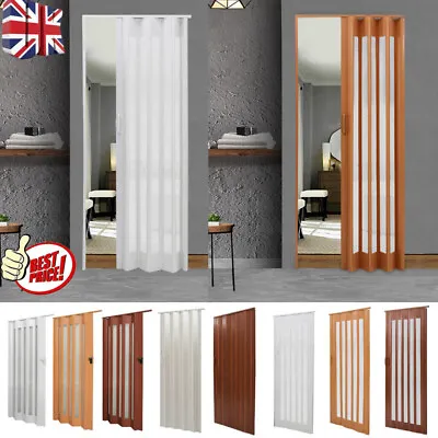 £59.95 • Buy Internal Folding Door PVC Sliding Panel Accordion Concertina Room Divider 6/10mm