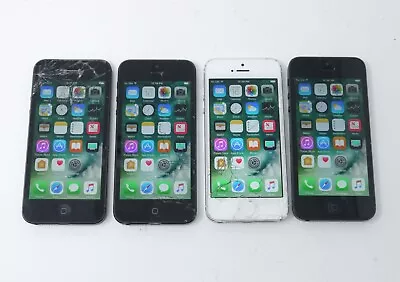 Lot Of 4 Working Cracked Apple IPhone 5 16GB Smartphones • $59.99