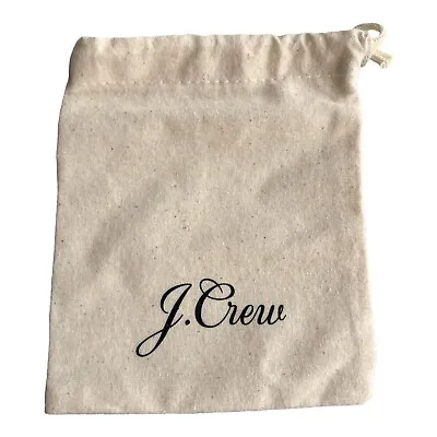 J Crew Cream Accessories Dust Bag 4” X 4.5” Drawstring Storage Travel Pouch • $3.99