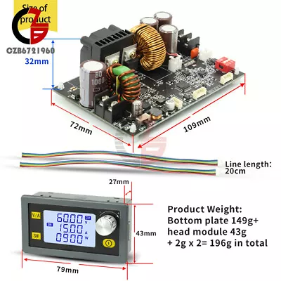 15A/20A 900W/1200W DC Power Supply CNC Voltage Regulator XY6015L/XY6020L Wifi • $22.69