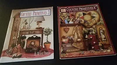 2 Country Primitives Tole Paint Patterns Instruction Bks 8 & 3 By Maxine Thomas • $15.99