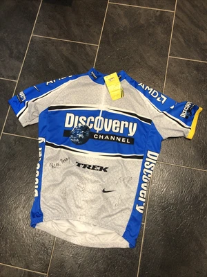 £35 • Buy Lance Armstrong Discovery Channel Cycling Jersey Signed By Team Mates