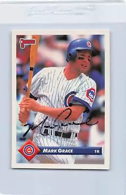 1993 Donruss #532 Mark Grace Cubs Signed Auto *K386 • $7