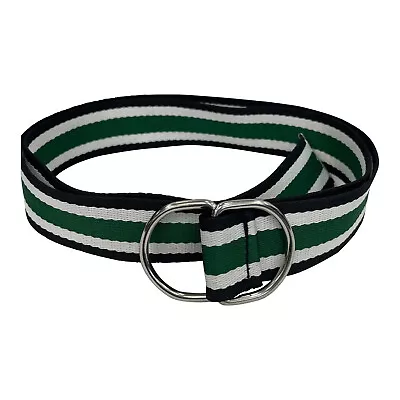 Fashion Mens Womens Canvas D Ring Belts Fabric Webbing Waist Belt Waistband UK • £3.39