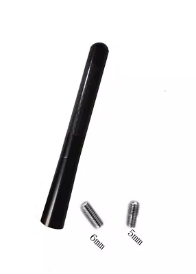 Car Bee-sting Stubby Short Black Carbon Fibre Aerial Ariel Arial Mast Antenna • £3.85