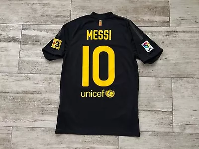 Mens Nike Barcelona #10 MESSI LIONEL FCB 2011 2012 Away Football Shirt Jersey S • $125