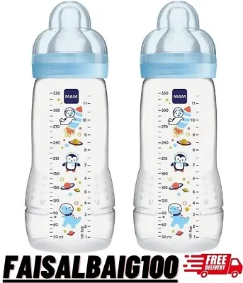 MAM Easy Active Baby Bottle With MAM Fast Flow Teats Twin Pack Of Baby Bottles • £16.56