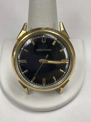 Vintage Men’s Bulova Accutron 214 Black Dial M7 Gold Filled Watch • $150