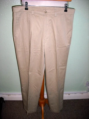 £3.99 • Buy Men`s Beige Cotton Authentic Chino Trousers W 36 In /  L 29 In.