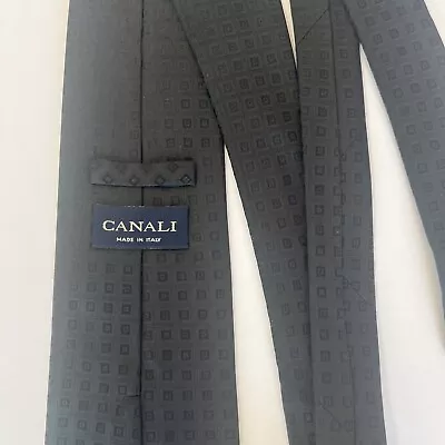 CANALI Black Luxury Tie Great Condition Classic! Made In Italy • $34.55