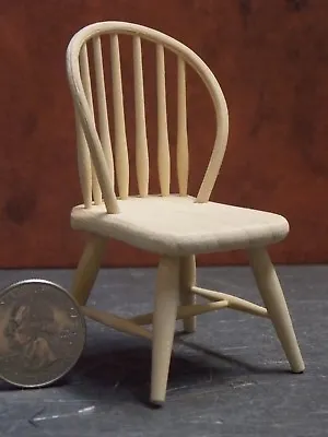 Dollhouse Miniature Kitchen Chair Windsor 1:12 Inch Scale D324 Dollys Gallery • $12.99