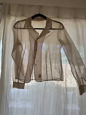 Vintage Sheer Button Blouse • $30