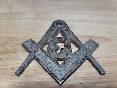 Antique 3.5 X3.5  A.C. WILLIAMS CO. MASONS Car Badge License Plate Topper Sign • $47