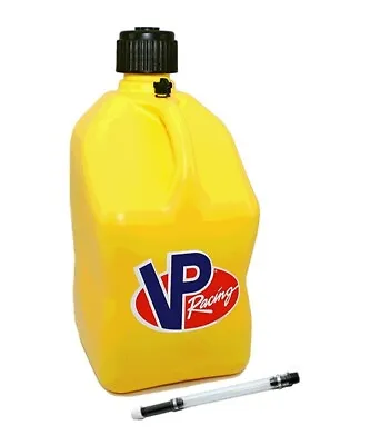 VP Fuel Yellow 5 Gallon Utility Water Container Fuel Jug Gas Diesel + Fill Hose • $42.95
