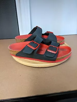 Birkenstock Arizona Sandals Womens Size 34 Black Leather German Made Shoes • $60