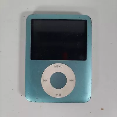 Apple IPod Nano 3rd Generation Blue 8GB A1236 UNTESTED FOR PARTS • $13.99