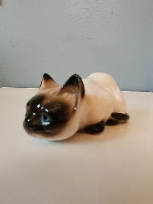 Enesco Siamese Cat Ceramic Figurine Vintage G8 • $24.99