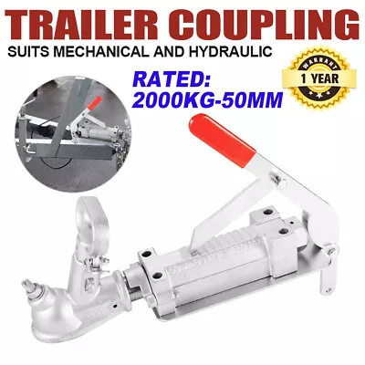 $99.95 • Buy 50mm Ball Mechanical Override Brake Trailer Coupling Kit 2000Kg Caravan Boat
