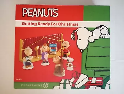 Department 56 PEANUTS Getting Ready For Christmas Set Of 5 Retired RARE Snoopy • $99.99