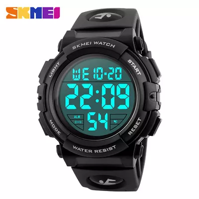 SKMEI Sports Watches Men Outdoor Fashion Alarm LED Digital Electronic Wristwatch • $11.50