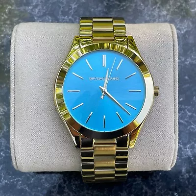 Michael Kors - Slim Runway - 42mm Gold/Turquoise Dial  - Watch - New With Tags  • $175