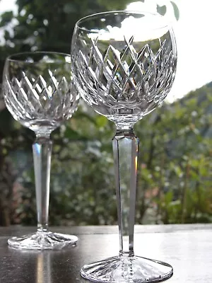 Waterford Crystal Boyne Hock Wine Glasses Pair Vintage Signed • £80