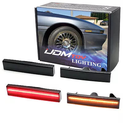 Smoke Lens Amber/Red Full LED Side Marker Light Kit For Toyota 1986-92 A70 Supra • $68.39