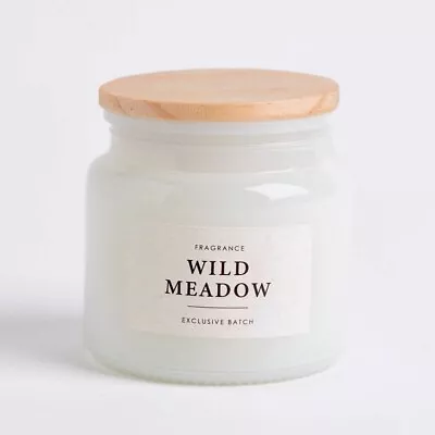 H&M Scented Candle In Glass Jar WILD MEADOW 12h Burn Home Fragrance Scent BN • £3.85