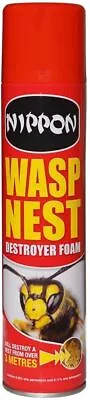 Nippon Wasp Nest Destroyer Foam Killer Spray Covers 3metres 300ml • £7.74