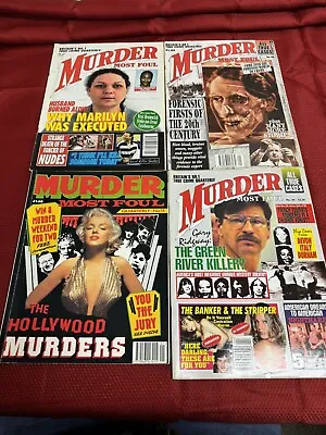 MURDER MOST FOUL MAGAZINE Lot Of 4 Marilyn Monroe Green River Killer • $24.99