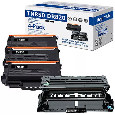 DR820 Drum TN850 Toner Compatible For Brother MFC-L5850DW HL-L6200DW L6900DW Lot • $37.04