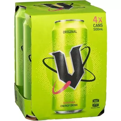 V Original Guarana Energy Drink Can 500ml X 4 Pack • $26