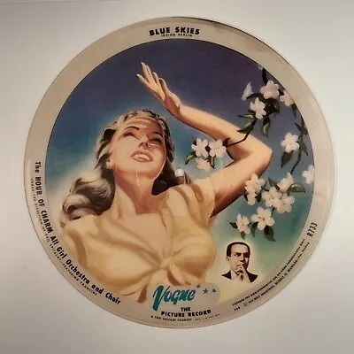 Vogue Picture Disc Record R733 78 RPM  Blue Skies  &  Seville  By Hour Of Charm • $21