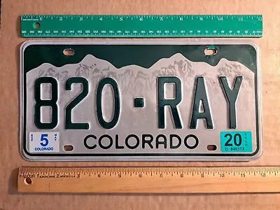License Plate Colorado Passenger 820 -  RAY Ray Raymond Rae • $9.99