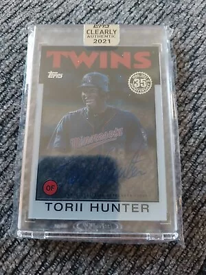 2021 Topps Clearly Authentic Torii Hunter Auto • $1
