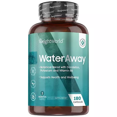 Water Away 180 Detox Capsules - For Tired Legs - Tiredness & Fatigue Metabolism • £15.99