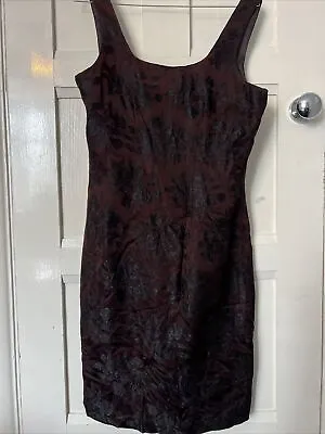 £0.99 • Buy Vintage Next Jacquard Shift Dress Size 12