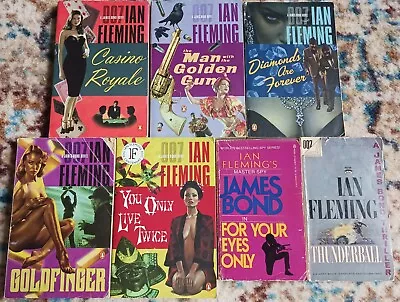 007 James Bond 7 Books Mixed  Lot Including 5 Penguin Publishing PB Books • $10.04