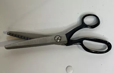 Vintage Kleencut Pinking Shears W/ Stop Sewing Craft Scissors Usa Black • $3