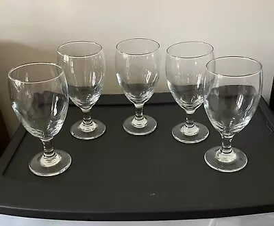 X77 Libbey Large/Heavy Water/Tea Goblets - Set Of 5 Clear Water Goblet • $10