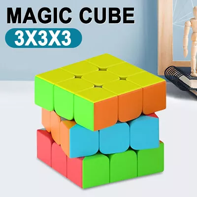 3X3X3 Magic Cube Super Smooth Cube Fast Speed Puzzle Non Stick Gifts Kids Toys • $9.98