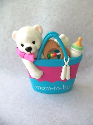 Mom To Be Baby Boy Girl Diaper Bag Bottle Rattle Christmas Ornament!  NO BOX • $11.99