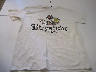 VTG 70s Bierstube Hamm's Beer Classic Bear Logo White T Shirt Sz M USA • $29.99