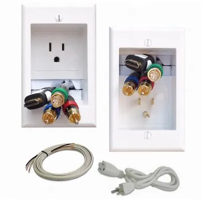 PowerBridge ONE-PRO-6 Single Outlet Recessed In-Wall Cable Management • $117.48