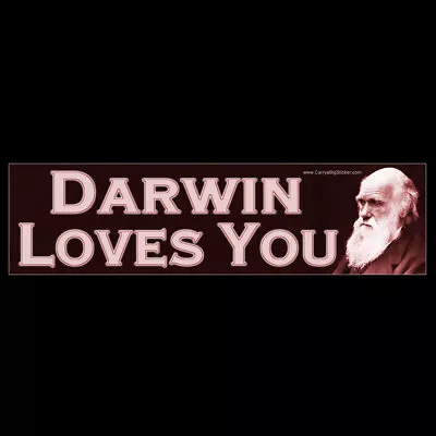 Darwin Loves You BUMPER STICKER Or MAGNET Decal Magnetic Atheist Atheism Skeptic • $3.49