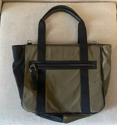 ZARA Surplus Tote Bag Men’s Military Green/Black/Gunmetal Suede Nylon SRPLS • $65