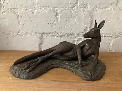 Vintage Mary Pinsent Kangaroo Lying Cold Cast Bronze Animal Sculpture  • £40