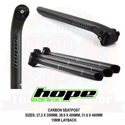 Hope Carbon Seatpost 27.2mm / 30.9mm / 31.6mm - Circular / Elliptical Rails New • $189.99