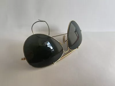 Vintage Bausch Lomb Aviator BL Ray Ban USA **Prescription** Sunglasses 62 [ ] 14 • $113.92